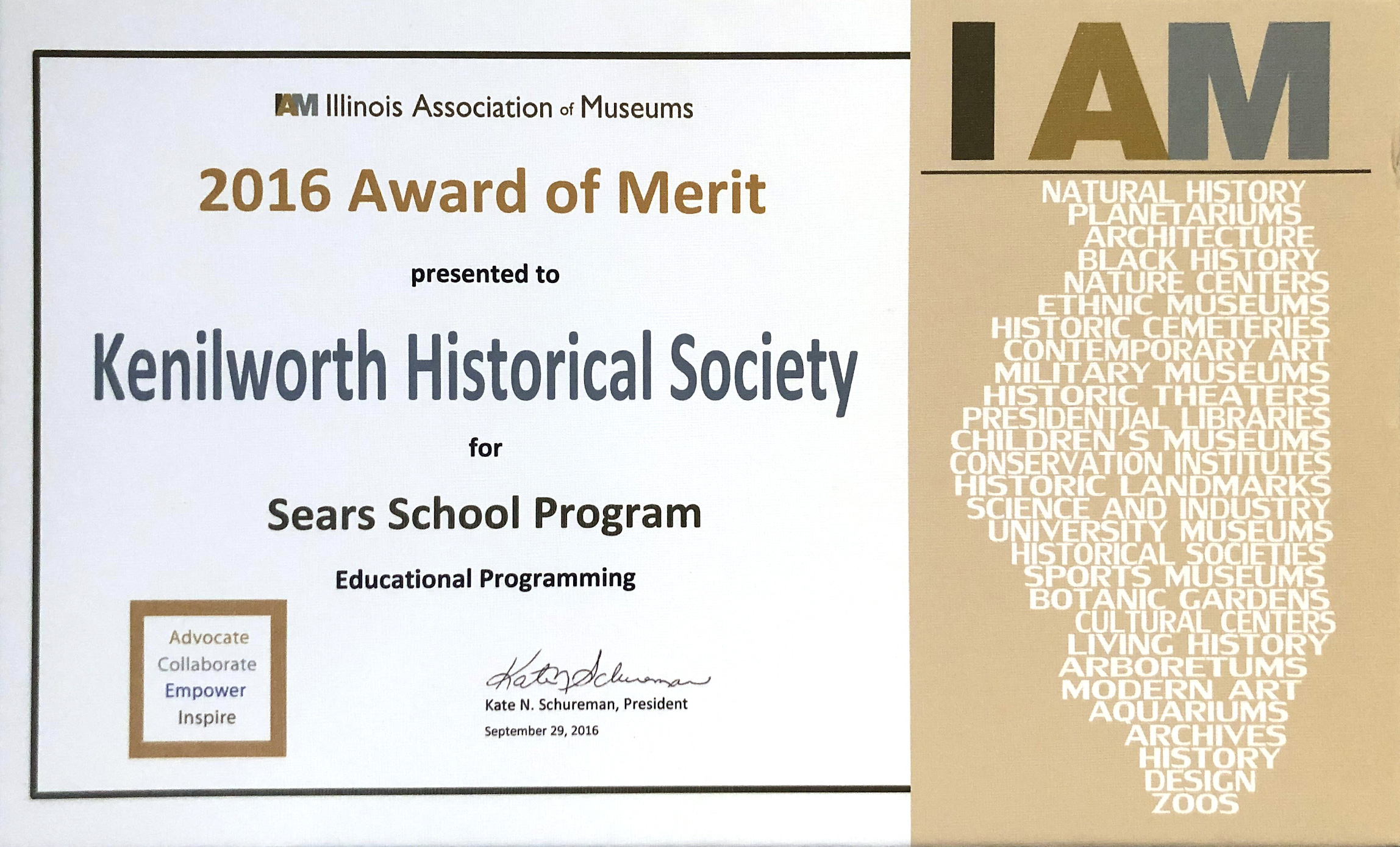 IAM – Sears School Program