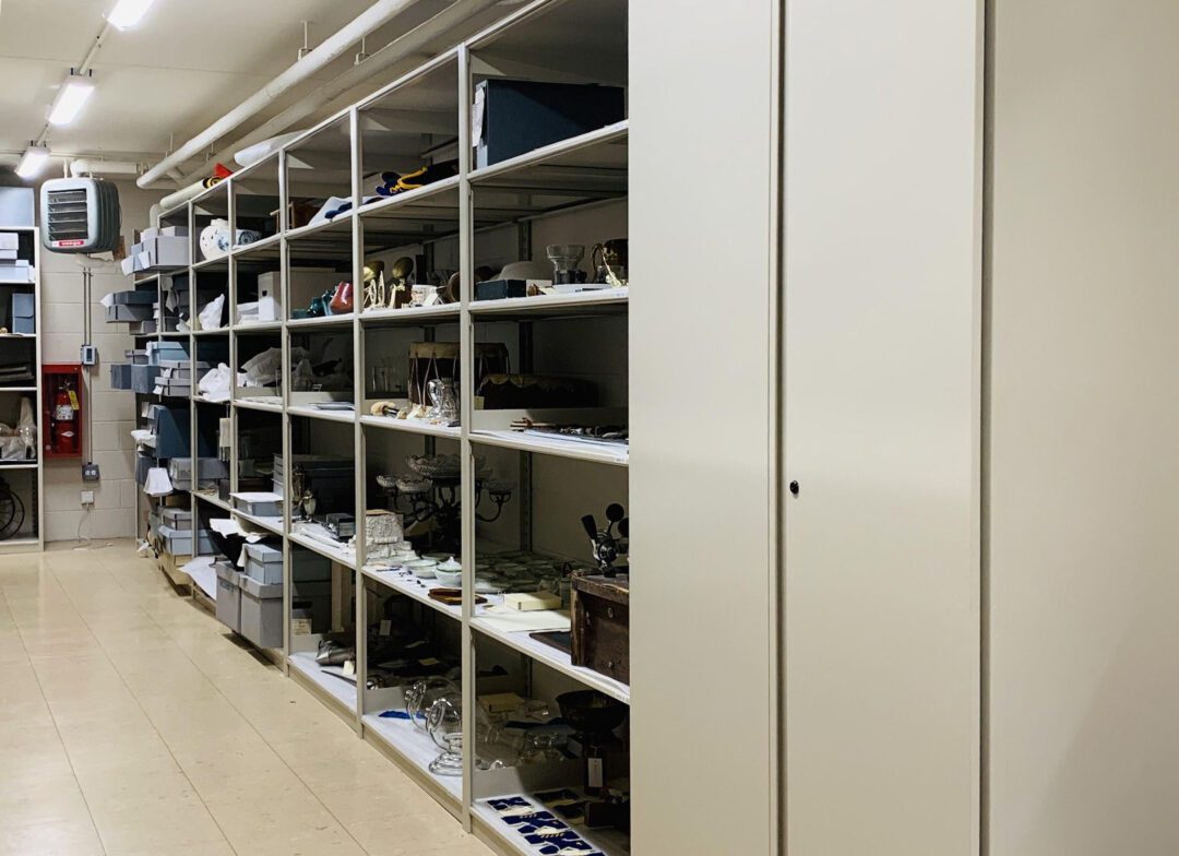 Museum collections storage shelves