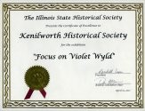 ISHS award for Focus on Violet Wyld 2017