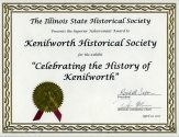 ISHS award for Celebrating the History of Kenilworth 2017