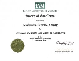 IAM award for View from the Path: Jens Jensen in Kenilworth 2005