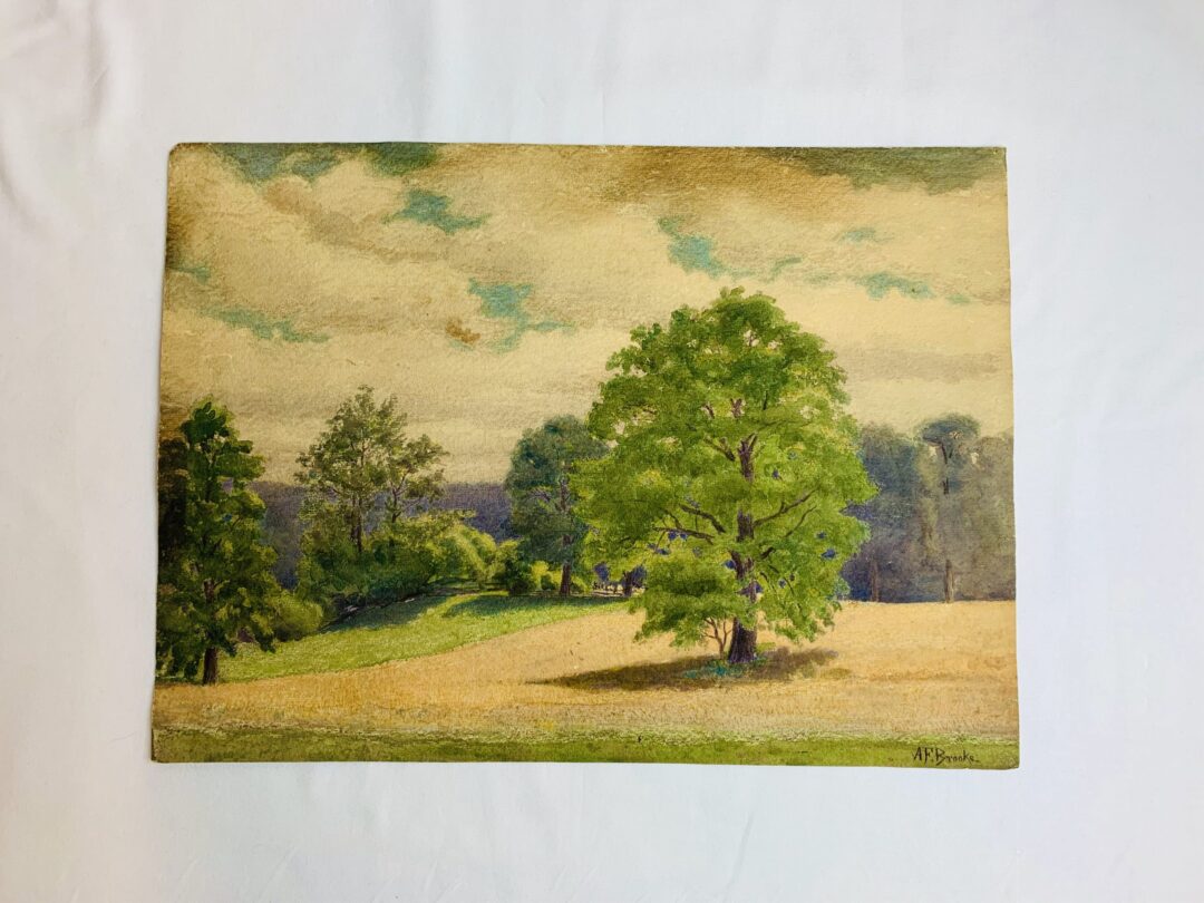 One of Alden’s many landscape portraits, signed “AF Brooks”