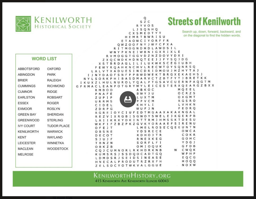 Streets word search puzzle