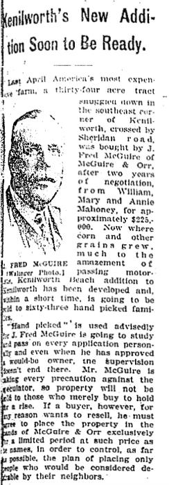 Chicago Tribune. October 15, 1922.